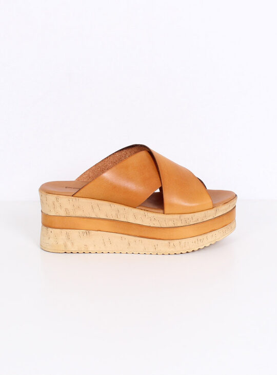 Δερμάτινο Ταμπά Σανδάλι Χιαστί