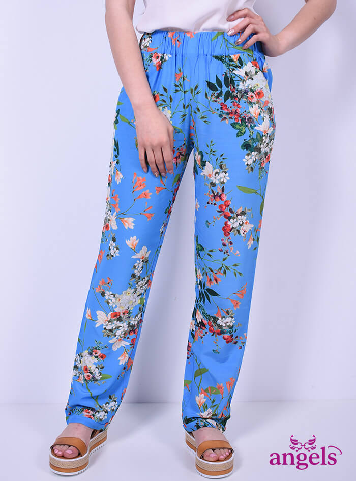 Floral Παντελόνα Μπλε
