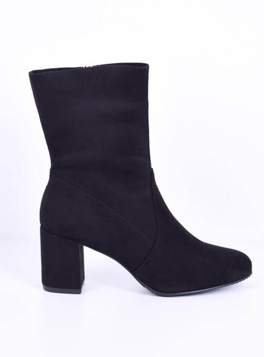 Μαύρη Μπότα Δέρμα-Λύκρα