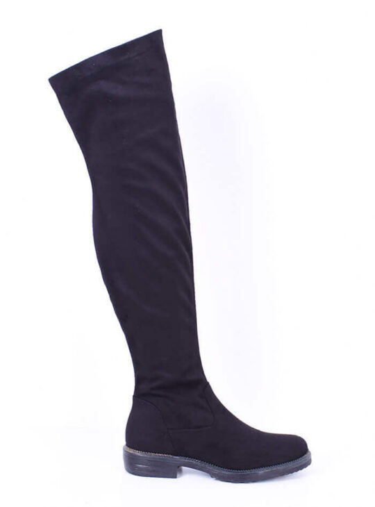 Μπότα Πάνω Από το Γόνατο Μαύρη