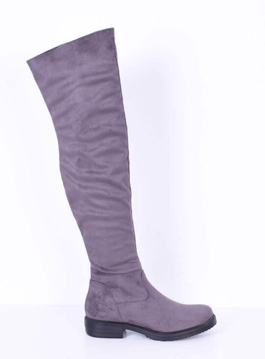 Μπότα Πάνω Από το Γόνατο Γκρι