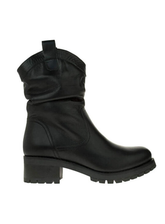 Μαύρα Δερμάτινα Μποτάκια