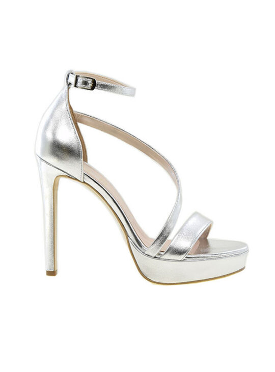 Ψηλά γυναικεία πέδιλα Ασημί|| Fardoulis 3006||Fardoulis Shoes