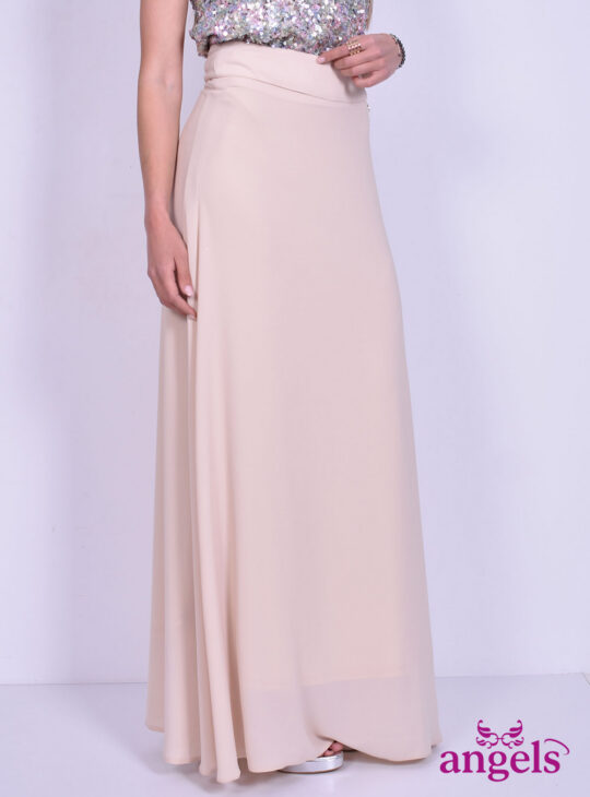 Maxi Φούστα Nude||Επίσημα Ρούχα||Γυναικεία Ρούχα