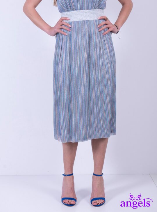 Ριγέ Πούχρωμη Φούστα || Φούστες||Γυναικεία ρούχα ,παπούτσια και αξεσουάρ Angels Fashion