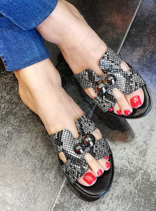 Δερμάτινα φλατ she collection