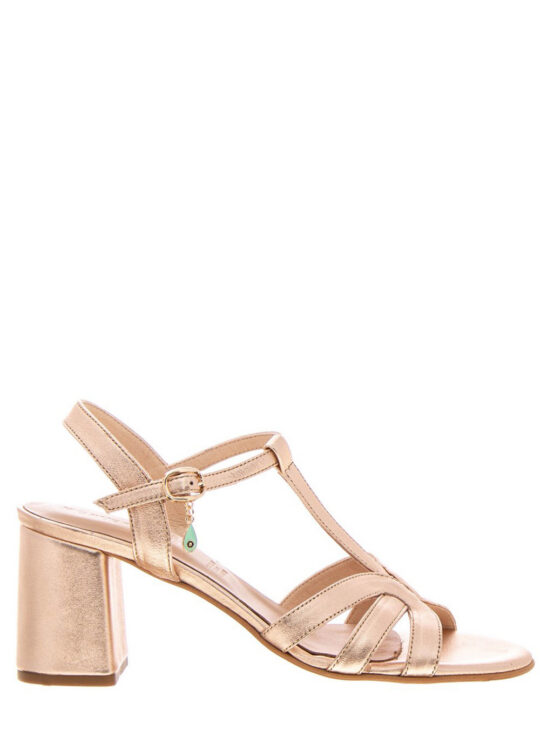 KOMIS&KOMIS Δερμάτινα Πέδιλα σε ροζ χρυσό χρώμα||Ελληνικής Κατασκευής||Γυναικεία πέδιλα