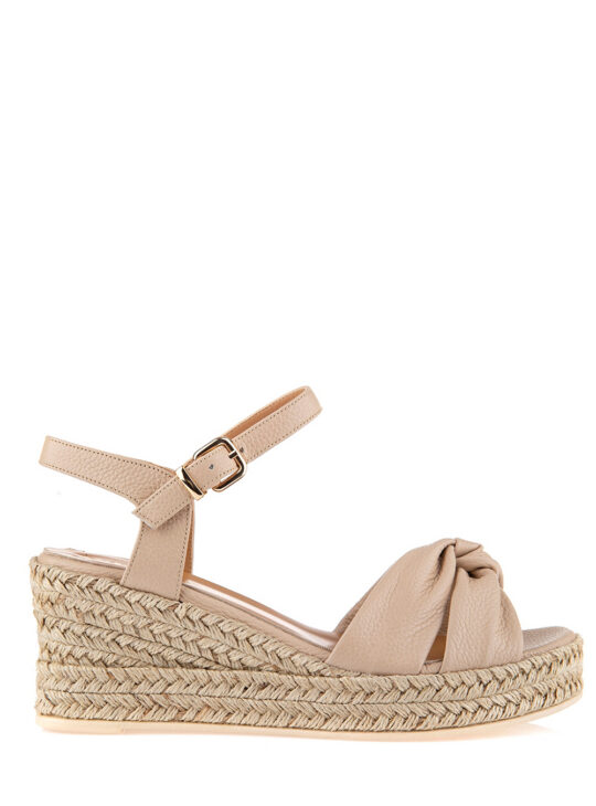 Μπεζ Δερμάτινες Πλατφόρμες Fardoulis Shoes||Πλατφόρμες