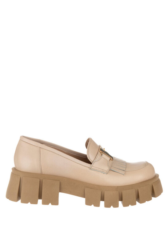 FARDOULIS SHOES Μπεζ Δερμάτινα Μοκασίνια 128-03