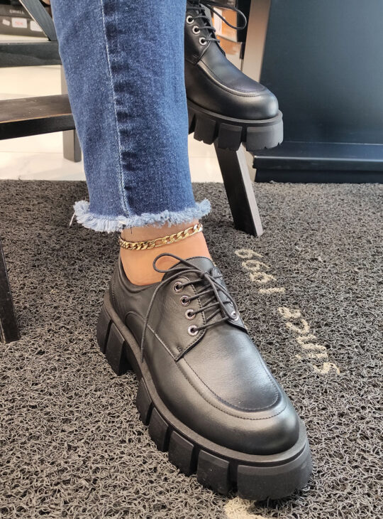 Δερμάτινα μαύρα OXFORDS FARDOULIS SHOES 129-06BLACK