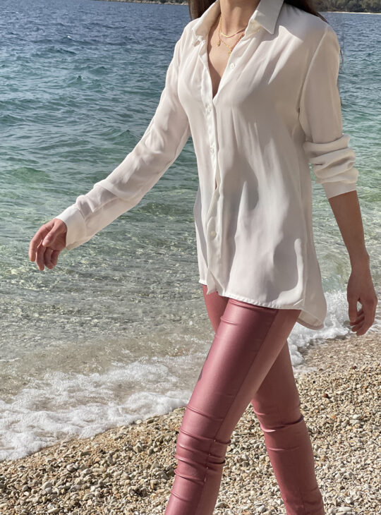 Γυναικείο Παντελόνι δερματίνη Le Vertige σε ματ ροζ χρώμα||Εκπτώσεις γυναικεία ρούχα