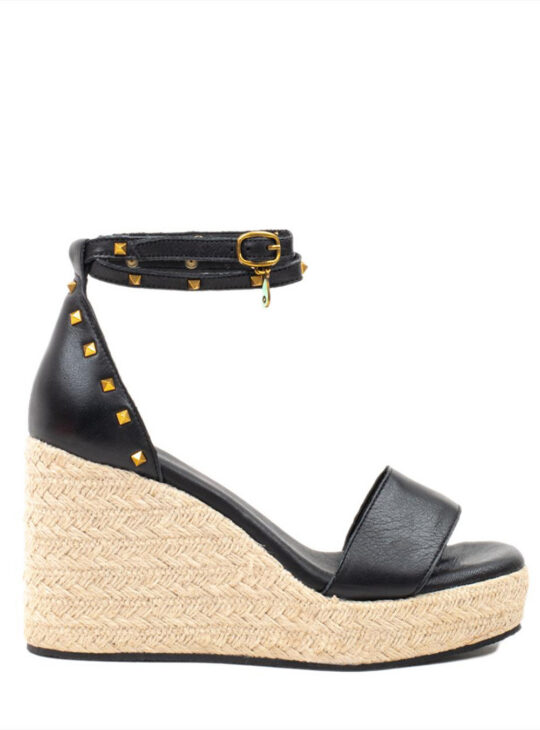 Δερμάτινες Μαύρες Πλατφόρμες KOMIS&KOMIS K 401 BLACK