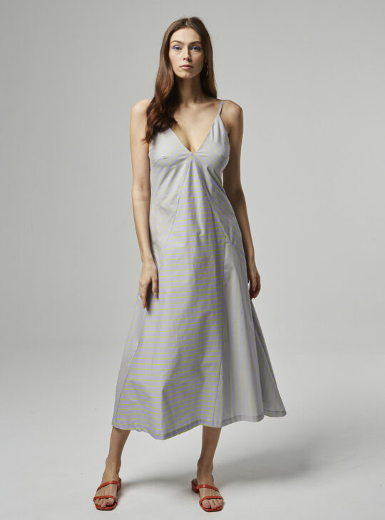 NEVER ON SUNDAY Μίντι φόρεμα ριγέ με λεπτές τιράντες ||ΓΥΝΑΙΚΕΙΑ ΡΟΥΧΑ||ΦΟΡΕΜΑΤΑ||ΚΑΘΗΜΕΡΙΝΑ ΦΟΡΕΜΑΤΑ