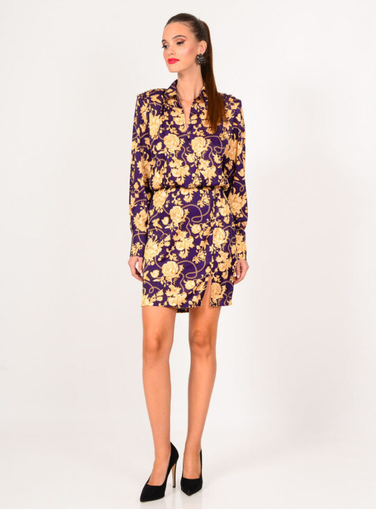 Μίνι φόρεμα με άνοιγμα μακρυμάνικο WE COSS||ΦΟΡΕΜΑΤΑ