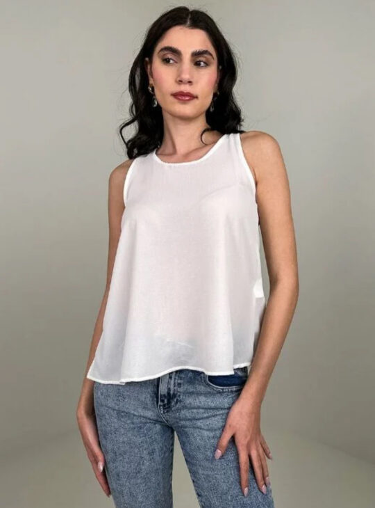 ΛΕΥΚΗ ΑΜΑΝΙΚΗ ΜΠΛΟΥΖΑ