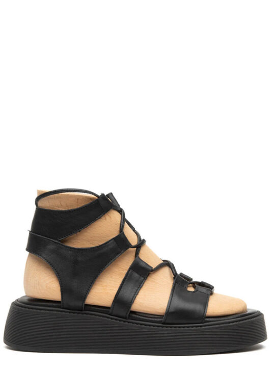 Μαύρα ανατομικά σανδάλια Gladiator KOMIS KOMIS A32 BLACK||ΓΥΝΑΙΚΕΙΑ ΚΑΛΟΚΑΙΡΙΝΑ ΠΑΠΟΥΤΣΙΑ