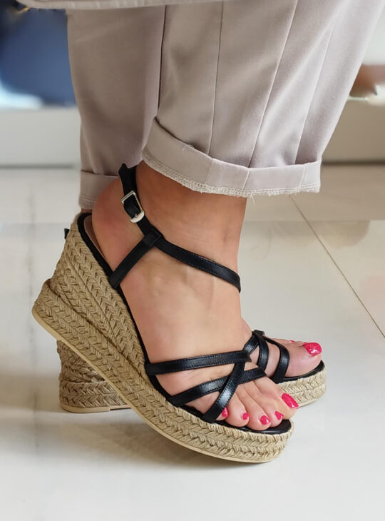 FARDOULIS SHOES 601-126 BLACK ΔΕΡΜΑΤΙΝΕΣ ΠΛΑΤΦΟΡΜΕΣ ΜΑΥΡΕΣ||ΚΑΛΟΚΑΙΡΙΝΑ ΓΥΝΑΙΚΕΙΑ ΔΕΡΜΑΤΙΝΑ ΠΑΠΟΥΤΣΙΑ