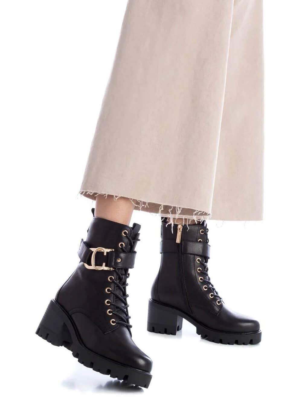 ΔΕΡΜΑΤΙΝΑ ΜΠΟΤΑΚΙΑ ΜΕ ΤΑΚΟΥΝΙ ΜΑΥΡΑ CARMELA SHOES||ΓΥΝΑΙΚΕΙΑ ΔΕΡΜΑΤΙΝΑ ΜΠΟΤΑΚΙΑ ΜΕ ΤΑΚΟΥΝΙ