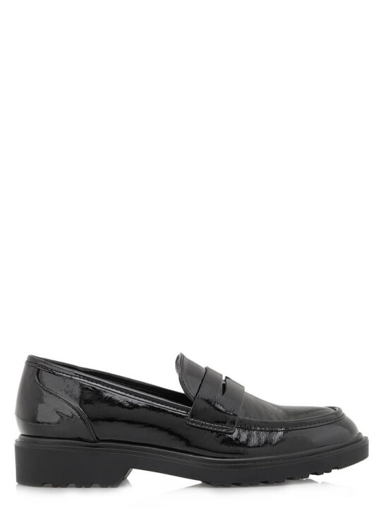LOAFERS ΜΑΥΡΑ ΣΠΑΣΤΟ ΛΟΥΣΤΡΙΝΙ||SEVEN SHOES||ΓΥΝΑΙΚΕΙΑ ΧΕΙΜΕΡΙΝΑ ΠΑΠΟΥΤΣΙΑ