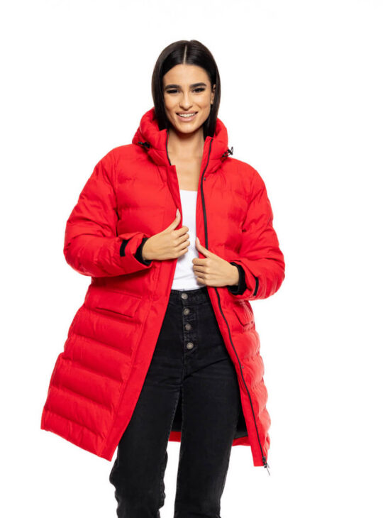 SPLENDID Κόκκινο γυναικείο φουσκωτό μπουφάν||ΓΥΝΑΙΚΕΙΑ ΜΠΟΥΦΑΝ||(PUFFER)