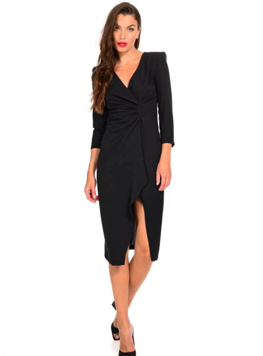 ΜΑΥΡΟ ΜΙΝΤΙ ΦΟΡΕΜΑ WE COSS||ΦΟΡΕΜΑΤΑ||MIDI ΦΟΡΕΜΑΤΑ||WE COSS FASHION