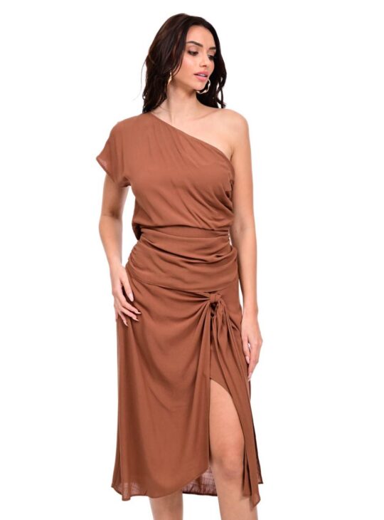 WE COSS Φούστα Μίντι Chocolate