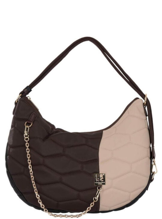 FFRNC 4931 ΓΥΝΑΙΚΕΙΑ ΤΣΑΝΤΑ ΩΜΟΥ ΜΑΥΡΟ-ΜΠΕΖ-ΚΑΦΕ ||ΓΥΝΑΙΚΕΙΕΣ ΤΣΑΝΤΕΣ FRNC||ΓΥΝΑΙΚΕΙΑ ΡΟΥΧΑ ΠΑΠΟΥΤΣΙΑ ΚΑΙ ΑΞΕΣΟΥΑΡ