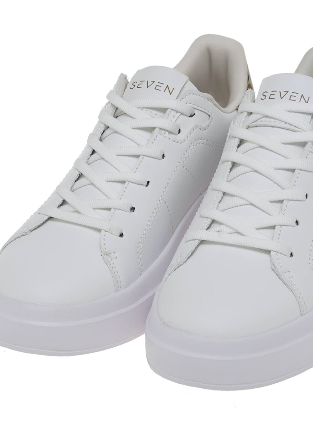 SEVEN SNEAKERS ΛΕΥΚΑ ΜΕ ΛΕΟΠΑΡ||ΓΥΝΑΙΚΕΙΑ ΑΘΛΗΤΙΚΑ ΠΑΠΟΥΤΣΙΑ STREET STYLE