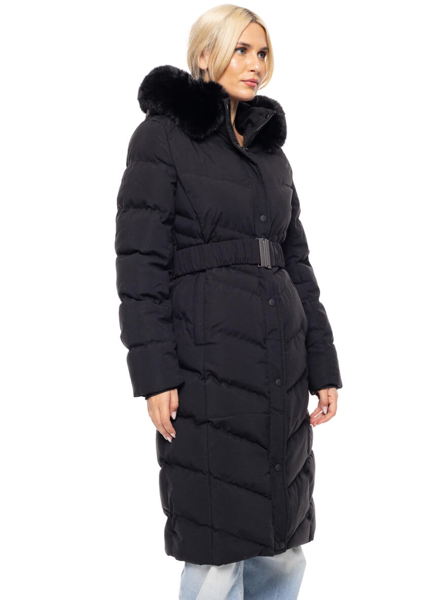 SPLENDID ΜΑΥΡΟ ΜΑΚΡΥ ΜΠΟΥΦΑΝ ΜΕ ΖΩΝΗ ||ΓΥΝΑΙΚΕΙΑ ΜΑΥΡΑ ΜΠΟΥΦΑΝ||WINTER FASHION||