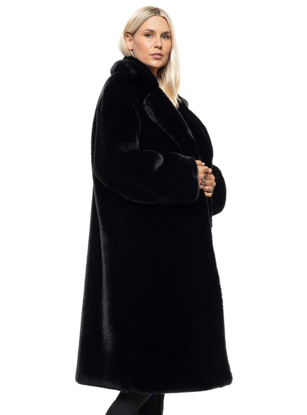 ΜΑΚΡΥΑ ΓΟΥΝΑ ΜΑΥΡΗ ΣΥΝΘΕΤΙΚΗ||ΓΥΝΑΙΚΕΙΑ ΜΠΟΥΦΑΝ||ΠΑΛΤΟ||ΓΟΥΝΑΚΙΑ