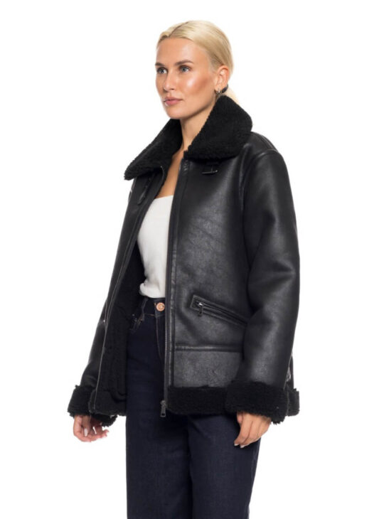 Μαύρο μουτόν SPLENDID FASHION||ΓΥΝΑΙΚΕΙΑ ΜΠΟΥΦΑΝ ΔΕΡΜΑΤΙΝΗ||ΓΥΝΑΙΚΕΙΑ ΡΟΥΧΑ