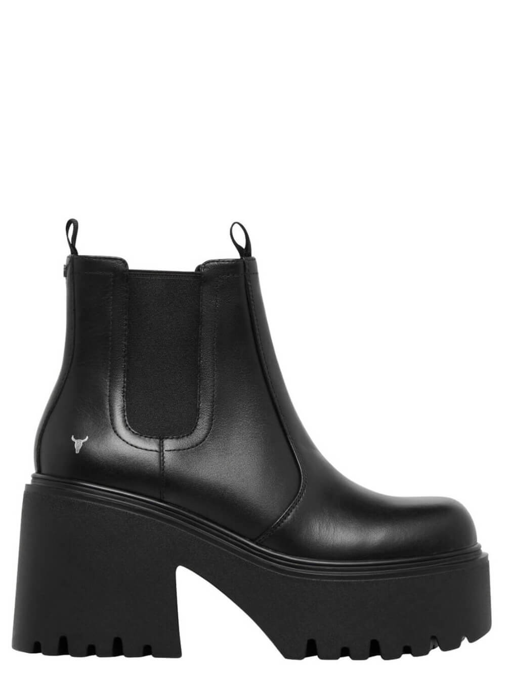 WINDSOR SMITH ΔΕΡΜΑΤΙΝΑ ΜΑΥΡΑ ΜΠΟΤΑΚΙΑ TRICKY WINDSOR SMITH TRICKY||ΓΥΝΑΙΚΕΙΑ ΔΕΡΜΑΤΙΝΑ ΜΠΟΤΑΚΙΑ