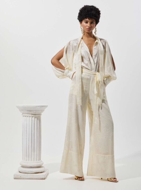 : BE YOU Ημιδιάφανο Πουκάμισο Με Άνοιγμα BE YOU ΠΑΝΤΕΛΟΝΑ ΕΠΙΣΗΜΑ ΡΟΥΧΑ ΓΙΑ ΓΑΜΟ ΒΑΠΤΙΣΗ