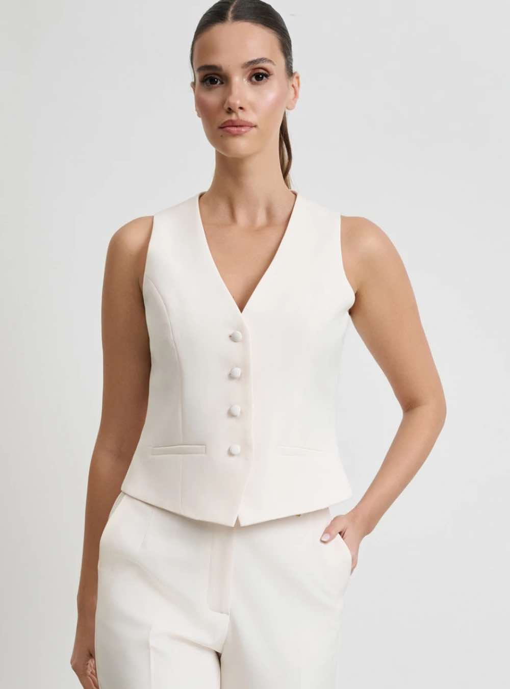 DESIREE Γιλέκο Ecru - Image 3
