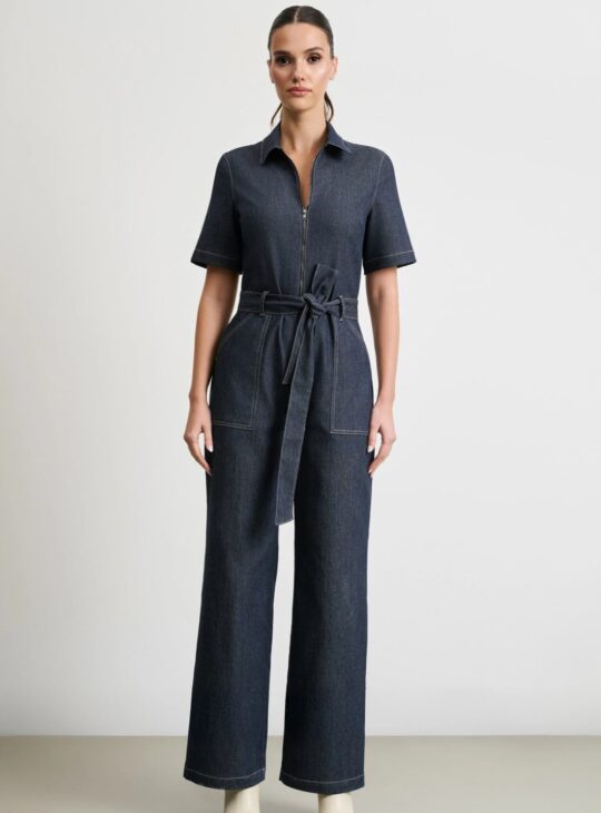 DESIREE Τζιν Ολόσωμη Φόρμα Με Ζώνη