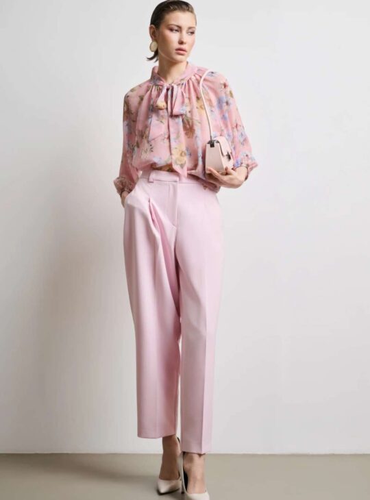 DESIREE Ψηλόμεσο Παντελόνι Ροζ