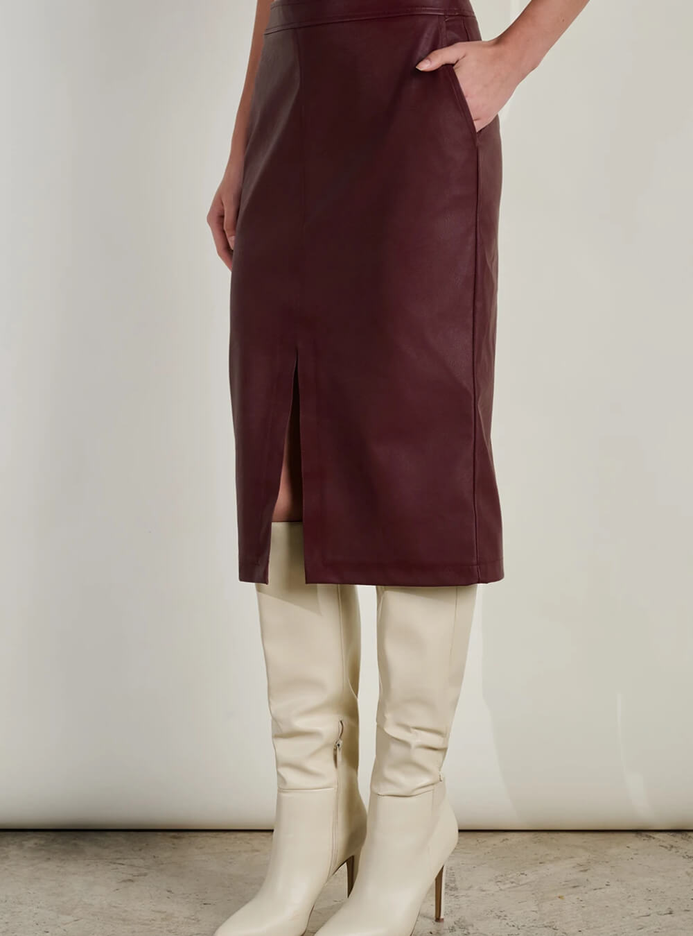 DESIREE Μίντι Φούστα BURGUNDY - Image 3