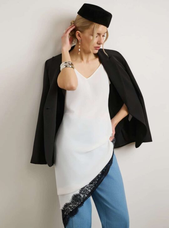 DESIREE Ασύμμετρο Σατέν Φόρεμα ECRU