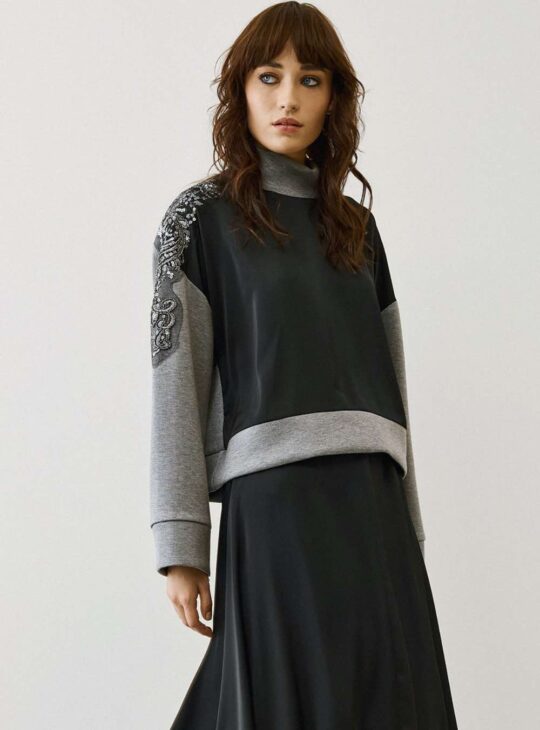 EIGHTY2 Μπλούζα Με Φερμουάρ Στα Μανίκια