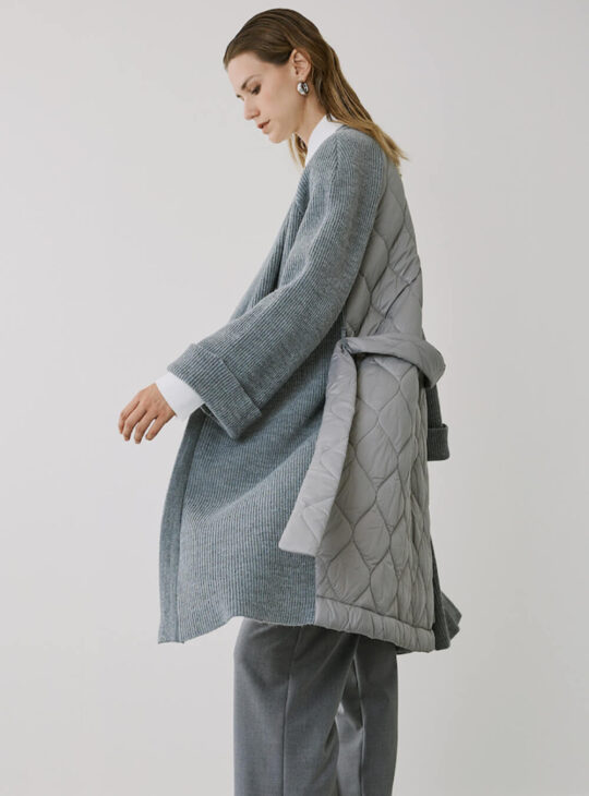 EIGHTY2 Γυναικεία Ζακέτα Με Ζώνη GREY