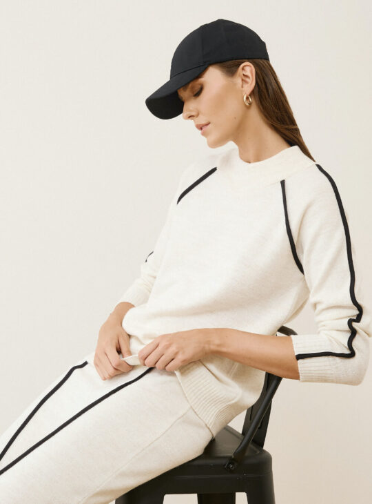 FIGARO Πλεκτή Μπλούζα NATURE BLACK