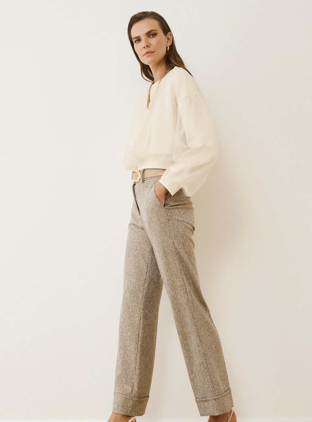 FIGARO Μπλούζα Με Διπλό Ύφασμα NATURE - Image 3