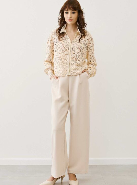 FIGARO Ζακέτα Με φερμουάρ Δαντέλα NATURE