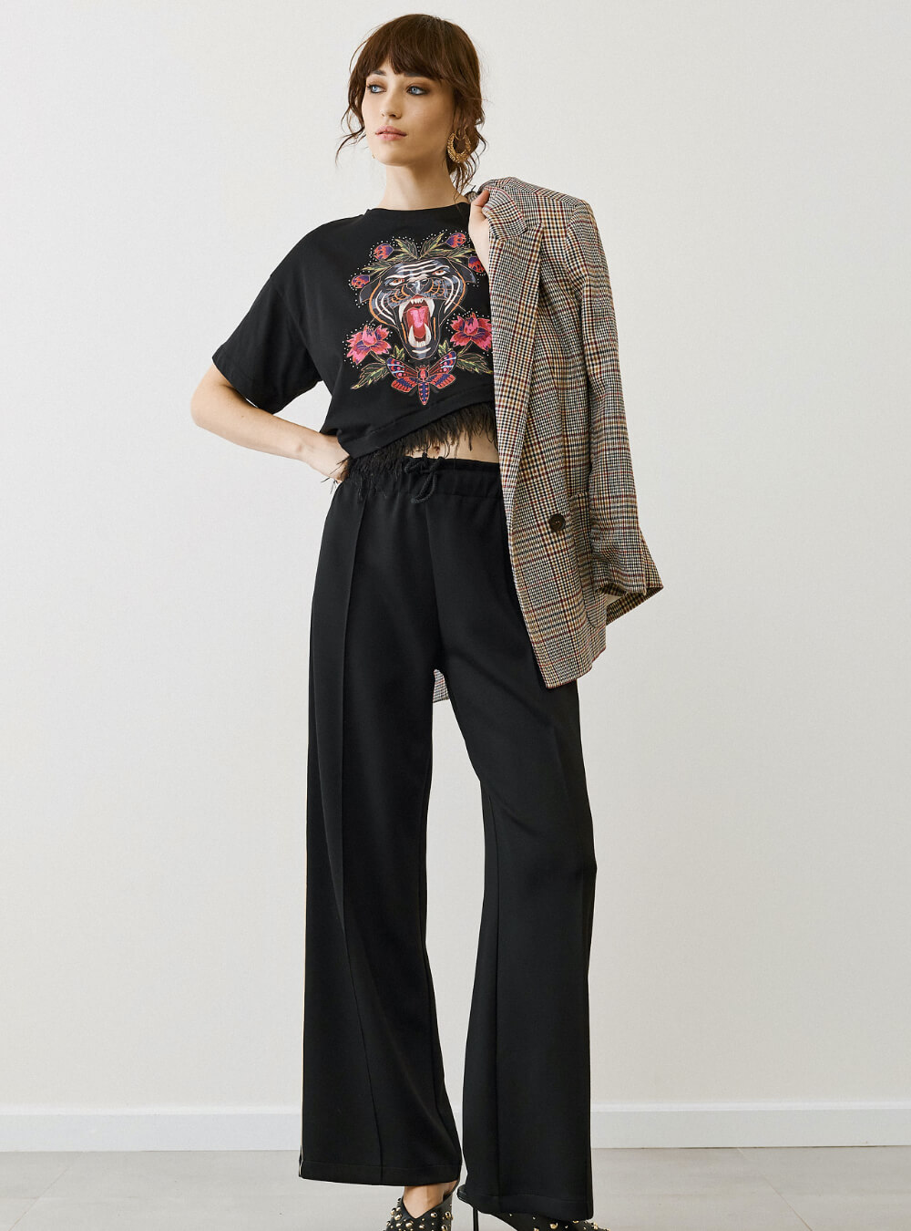 FIGARO Γυναικείο Σακάκι Καρό - Image 2