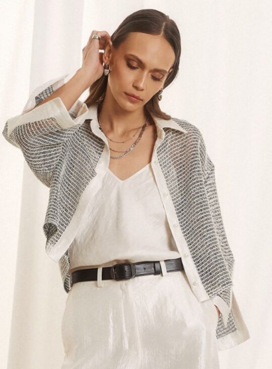 ΑΜΑΝΙΚΟ ΤΟΠ ΜΕ ΛΑΜΨΗ FIGARO FASHION