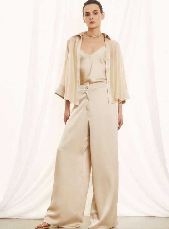 FIGARO Παντελόνα Σατινέ SAND