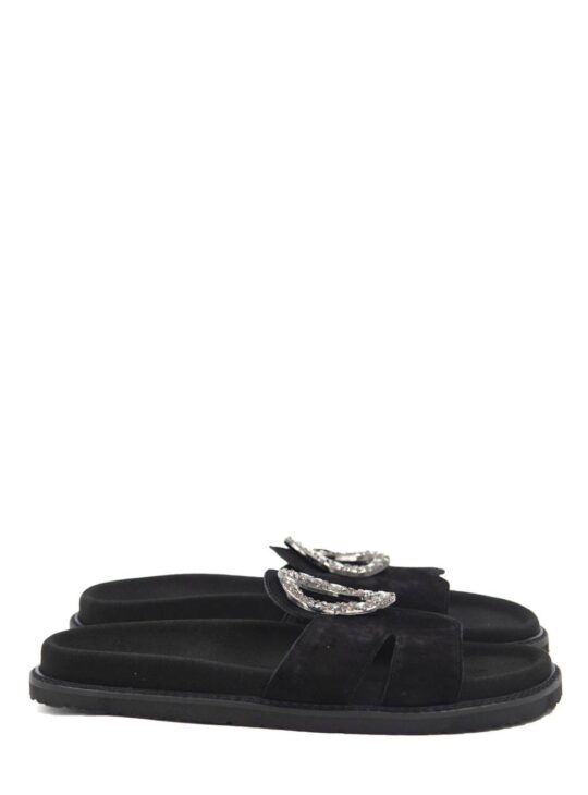 KOMIS Δερμάτινα Ανατομικά Φλατ C4 BLACK