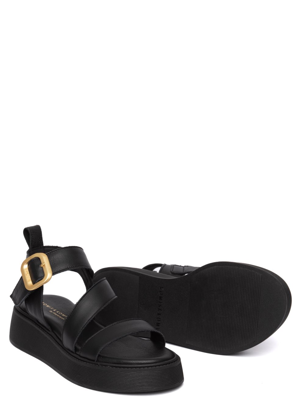 Γυναικεία flatform σανδάλια κατασκευασμένα από δέρμα υψηλής ποιότητας εσωτερικά και εξωτερικά,με άνετο μαλακό πάτο KOMIS &KOMIS.