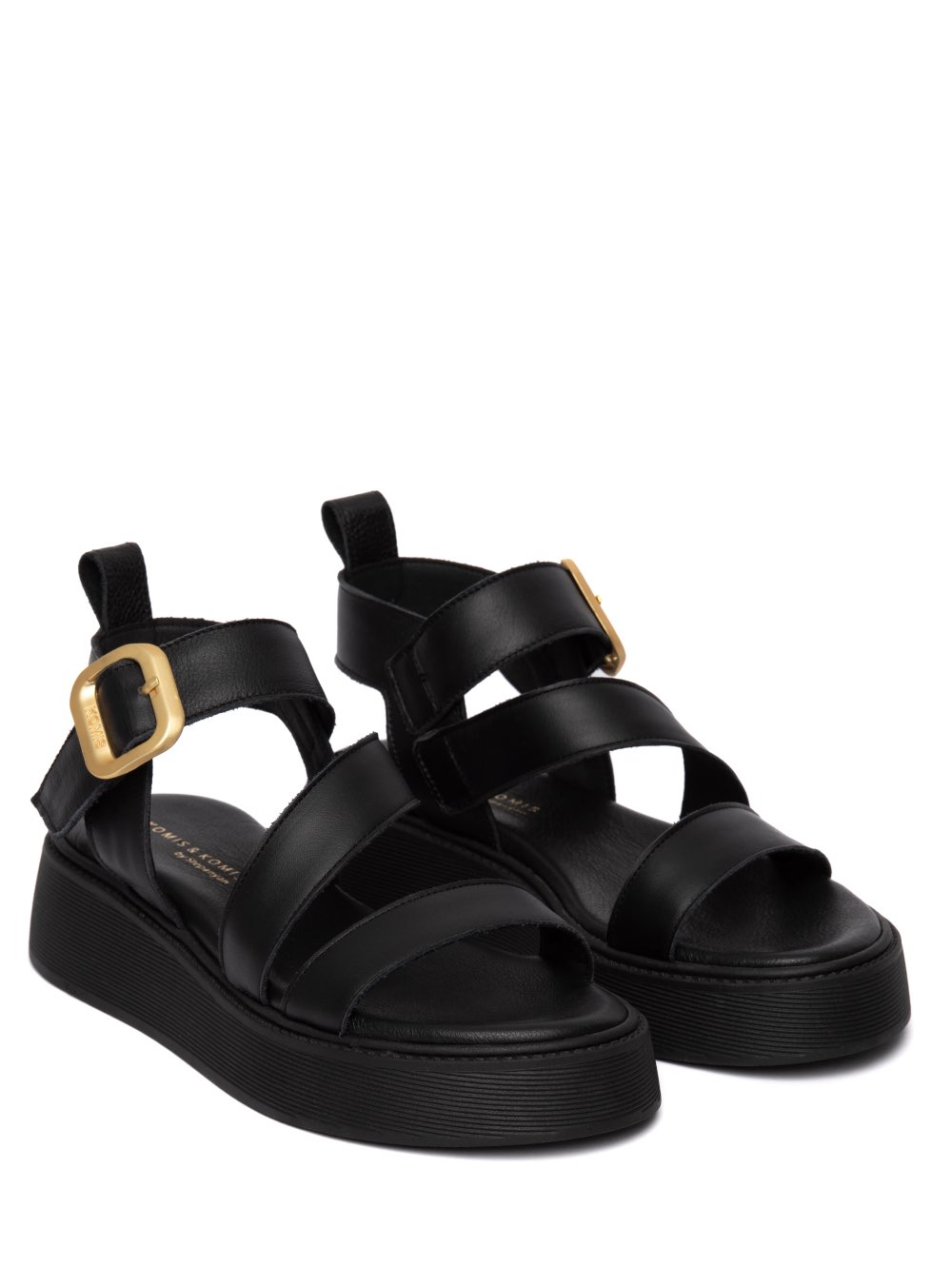 Γυναικεία flatform σανδάλια κατασκευασμένα από δέρμα υψηλής ποιότητας εσωτερικά και εξωτερικά,με άνετο μαλακό πάτο KOMIS &KOMIS.