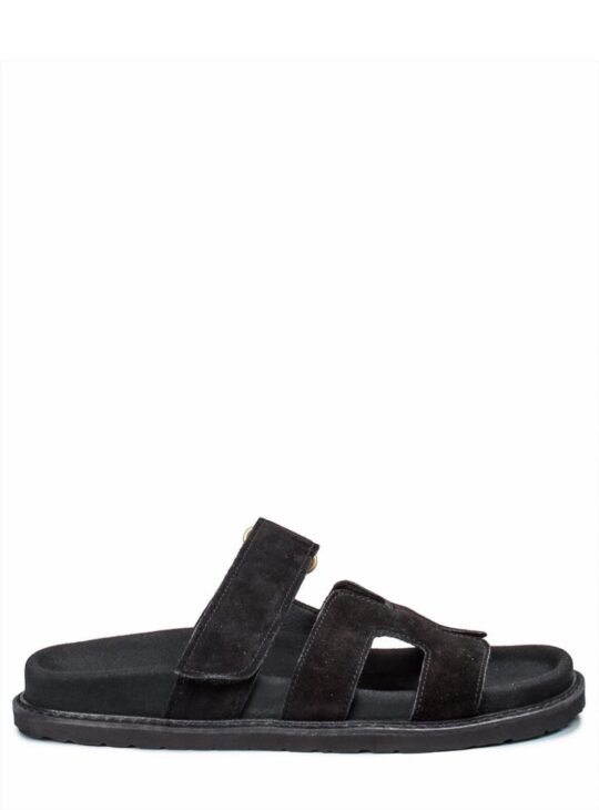 KOMIS Δερμάτινα Ανατομικά Φλατ E6 BLACK